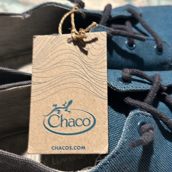 New Chaco Chillos Blue Canvas Slip on Sneakers Women’s 10 BNWT - Picture 10 of 16